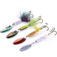 1PC 3.5g Metal VIB Lures Feather Sequins Wobbler Vibrations Spoon Fishing Bait Bass Artificial Hard Bait Cicada Fishing Tackle