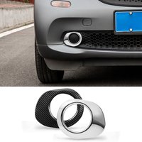 Fog Lamp Hood Lampshade for Smart 453 Fortwo Car Front Grille Fog Light Decoration Cover Stickers Exterior Styling Accessories