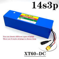 14S3P 52V PVC Waterproof 18650 Lithium Battery Pack for 1500W 1000W Motorcycle Electric EScooter with Built-in BMS And
