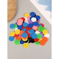 100Pcs 25MM Plastic Poker Chips Bingo Chip Markers Token Family Club Party Counting ToyMontessori Learning Education Math Toy