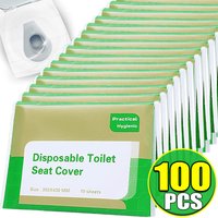 10/100pcs Disposable Toilet Seat Cover Portable Travel Camping Hotel Soluble Waterproof Flushable Degradable Paper Mat Pads