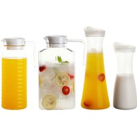 Pitcher With Lid - Beverage Serveware And Storage Container For Hot Liquids Or Cold Drinks Juice Container Iced Tea Pitcher