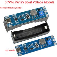 Lithium Battery Charge Discharge Boost Module Type-C 3.7V to 9V 12V Adjustable Step Up Voltage Regulator Integrated Board 2A