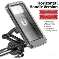 Waterproof Motorcycle Bike Mobile Phone Holder Support Universal Bicycle GPS Adjustable Bike Holder for 4.7-6.8" Mobile Phone