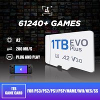 Batocera 39 System 1TB Game Card with 61240+Games&70+Emulators for Steam Deck/Win 600/Win PC/Laptop for PS3/2/1/PSP/Mame/Nes/Wii