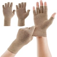 1 Pair Arthritis Gloves Compression Gloves Hand Wrist Support Pain Relief Arthritis Fingerless Glove for Hands Finger Joint