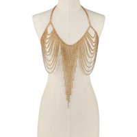 Multi Layers Chest Bra Chain Body Jewelry For Women Metal Body Chain Top Sexy Accessories Fashion Jewellery