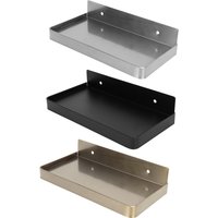 1Pc Bathroom Stainless Steel Phone Holder Rack Wall Mounted Thick Phone Storage Shelf Toilet Accessory 185x90mm