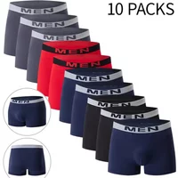 4/10Pcs Men's Fashionable Printed Multi-color Combination Underwear Shorts Youth Casual Sports Underwear Boxer Shorts