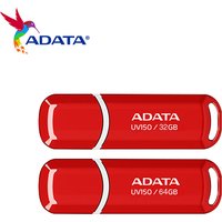 100% Original ADATA UV150 USB Flash Drive 32GB 64GB USB 3.2 High Speed Storage Pendrive Mini U disk Red USB Memory Stick