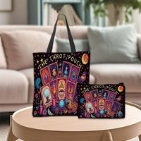 The Tarot Pouch Vibran Shoulder Bag Makeup Bags Fantasy Elements Tarot Card Handbag Casual Portable Shopping Bag Daily Use