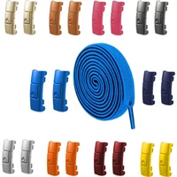 8MM 20 Color Switches Buckle No Tie Shoe Laces Press Lock Shoelaces Without Ties Elastic Laces Sneaker Kids Adult Flat Shoelace