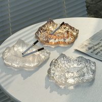 Iceberg Shape Glass Ashtray, Nordic Light Luxury Home Decor, Creative Crystal Smoke Tray for Office