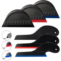 FOSHIO 3pcs Car Squeegee Soft Rubber Blade Side Wiper Scraper Vehicle Cleaning Tool Auto Window Tinting Glass Film Installation