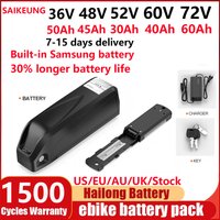 36V 48V 52V 60v 72v 50ah For Motor Electric Mountain Bike Hailong Battery With 60A BMS 20 30 40 60Ah,for Bafang BBS02 BBS03 BBSH