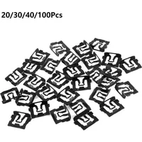 20/30/40/100Pcs Windshield Rear Glass Molding Trim Clips Black Nylon Interior Trim Clip C5ZZ6543413-B For Ford 64-93 Models