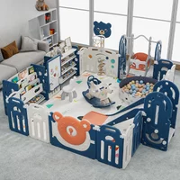 Latest Free Sample Customizable 1MOQ Toddler Fence Indoor Children Folding Play Yard Baby Safety Plastic Kids Playpens With Gate