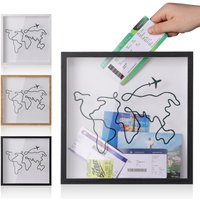 1PCS Adventure Archive Box,transparent commemorate Storage box,Map frame,size 8x8inch,Stamp album