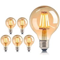 G80 Filament Light Bulb LED E27 220V 4W 6W 8W 10W 12W 2700 Edison Light Bulb Clear Light Brown Amber Retro Decorative Light Bulb
