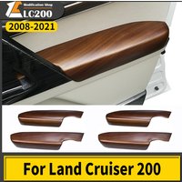 Car Door Armrest Peach Wood Protective Lid For Toyota Land Cruiser 200 LC200 FJ200 2008-2021 2020 Interior upgraded Accessories