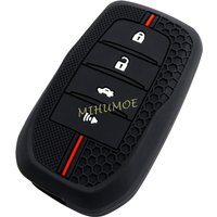 Silikon-Autoschlüsseletui mit Kettenabdeckung für Toyota Camry Highlander Corolla Cross Mirai Venza Tundra Tacoma Sequoia Fortuner 4-Tasten