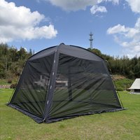Screen House Room 10x10 Ft Mesh Net Tent Canopy Shelter Gazebo, Easy Setup & Sunshade, Suitable for Camping Trip, Backyard