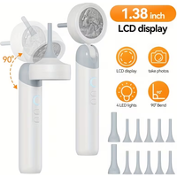 Microscope Set with LED Light Ultra-Long Tube Lens Suitable for Ear Canal Observation Circuit Board and Watch Repair Observing
