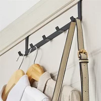 Multi Hook Over Door Hanger Organizer Rack For Bathroom Kitchen Coat Towel