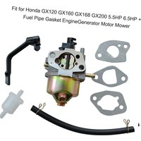 Engine Carburetor Carb Fit for Honda GX120 GX160 GX168 GX200 5.5HP 6.5HP + Fuel Pipe Gasket Generator Motor Mower Accessories