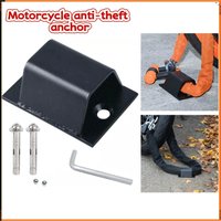 AliExpress NONE 1Set Heavy Duty Motorcycle Ground & Wall Anchor Hardened Steel Anti-Theft Security Chain Lock Point For Motorbike Bike