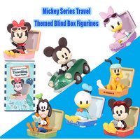 Mickey Friends Travel Series Blind Box Collectibles Donald Duck Anime Style Cute Figurines Desktop Ornaments Toys and Gifts