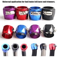 4pc AN4 AN6 AN8 AN10 AN12 Car Hose Finisher Clamp Radiator Modified Fuel Pipe Clip Buckle Universal Hose Clamps Oil End Finisher