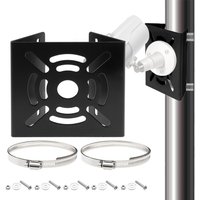 Edelstahl-Sicherheitskamera-Stangenhalterung mit Verstellbaren Schlaufen, Wetterfester Vertikal- und Horizontalhalter, Geeignet für Ring-IP-CCTV-Kameras für Zuhause, Garage, Lager