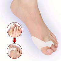 1 Pair Silicone Toe Splitter & Big Toe Flip Corrector Overlapping Toe Care for Aligned Toes