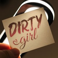 Dirty Girl English letters temporary tattoo sticker, hotwife long last 5-7days waterproof magic tattoo.