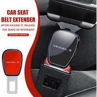 For Tesla Metal Car Seat Belt Clip Extender Lock Buckle Badge Accessories Model 3 Y X S P100D P85D 200 SpaceX
