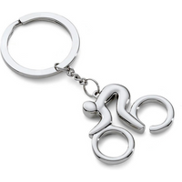 Metal Sporty Man Road Bicycle Figure Keychain Keyring Trinket Souvenirs Creative for Bike Cycling Biker Chain Hanging Accessorie
