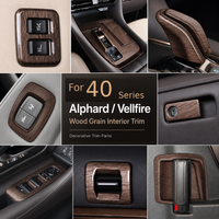 For Toyota Alphard Vellfire 40 Series 2024-2026 Wood Grain Interior Trim Accessories Window Switch Air Vent Door Handle Gear Shi