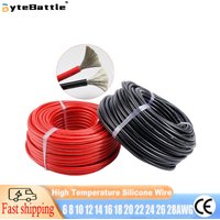 High Temperature Resistant Ultra Soft Silicon Wire 6 8 10 12 14 16 18 20 22 24 26 28AWG Red Black Cable