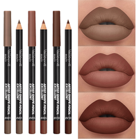 3pcs/Set Lip Liner Set - Brown, Pink, Purple Series - Waterproof Long-Lasting Smudge-Proof Makeup Contour Lipliner Pen NudeBrown