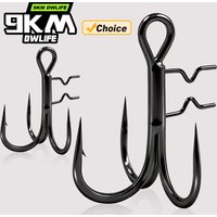 9KM 5pcs Fishing Treble Hook with Baitholder Spike Soft Swimbait Soft Lure Replacement Hook Saltwater Freshwater Fishing