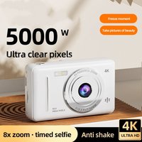4K Digital Camera Dual Camera Flash 50 Million Hd Pixel Pixel Retro Ccd Portable Card Entry-level Camera Auto Focus