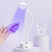 Nail Polish Dryer Rechargeable Eye Protection UV LED Nail Polish Gel Quick Dryer Lamp with Flexible Hose Manicure Tools