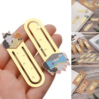 School Supplies Gold-plated Cartoon Book Folder Bookmark Label Cute Cats