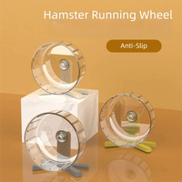 Silent Hamster Running Wheel Transparent Easy To Disassemble Pet Exercise Wheelโ Plastic Widened Small Pet Pets Accessories