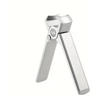 Stainless Steel Nail Clippers, Wide Jaw, Concave Blade Edge, Unscented, Ideal for Thick Fingernail and Toenail Trimming