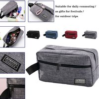 Hanging Toiletry Bag Large Capacity Waterproof Portable Travel Cosmetic Bag Gray for Men Women Bathroom Storage Organizer