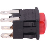 1 Pc Red 4Pins 16A Self-Lock On Off Push Button Rocker Switch PS21-16 With Light Heater Electrical Touch Switch