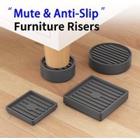 Furniture Anti-Slip Pads: 2-Inch, 3-Inch, 4-Inch Sizes, Square/Round, Suitable For Table, Chair And Sofa Feet