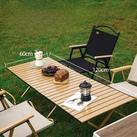 Outdoor Sports Carbon Steel Wood Grain Table Camping Portable Folding Table Picnic Camping Set Up A Stall Fishing Folding Table